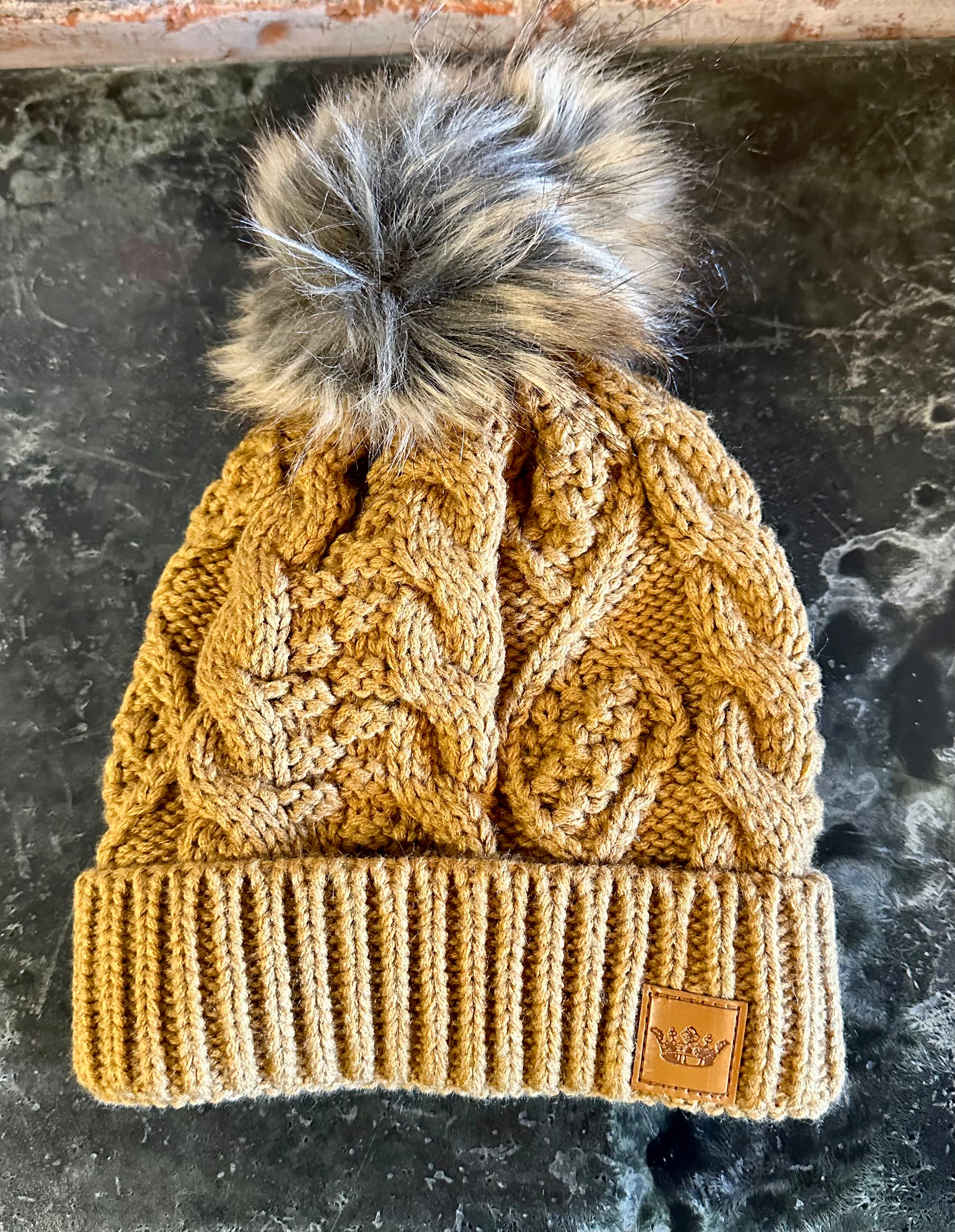 Cable Knit Pom Hat