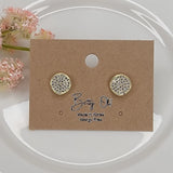 Cave In Round Post Earrings