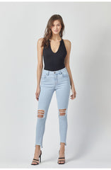 Amelia 29" Inseam Skinny W/ Destructed Hem