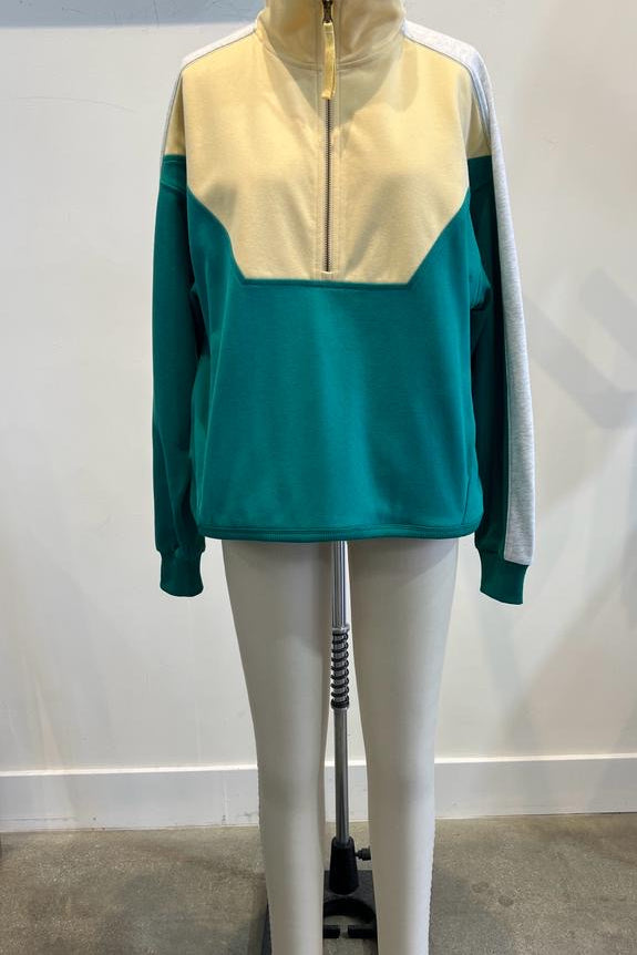 Colorblock Quarter Zip Pullover - The 308 Boutique
