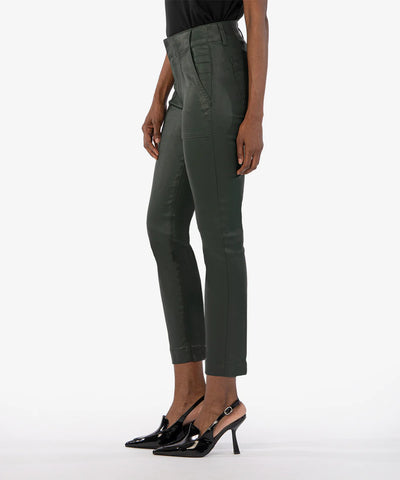 Reese Coated Ankle Straight W/ Pork Chop Pockets