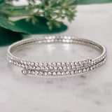 Memory Wire Crystal Wrap Bracelet