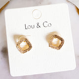 Pave CZ Diamond Earrings