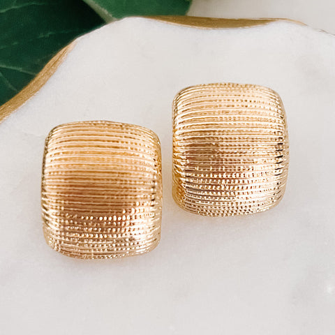 Comb-Textured Post Earrings