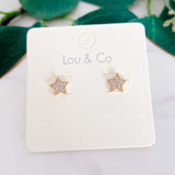 CZ Star Stud Earrings