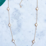 Gold Dipped Quatrefoil Necklace