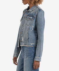 Julia Crop Jacket W/ Drop Shoulder