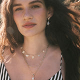 Adriana Scallop Frame Multi Strand Necklace