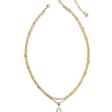 Adriana Scallop Frame Multi Strand Necklace