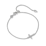 Cross Crystal Delicate Chain Bracelet