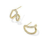 Daphne Pave Huggie Earrings