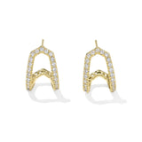 Daphne Pave Huggie Earrings