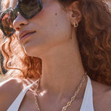 Daphne Pave Huggie Earrings