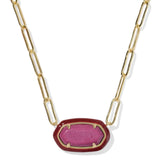 Elisa Enamel Frame Paperclip Necklace