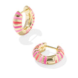 Mikki Enamel Huggie Earrings