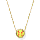 Softball Short Pendant Necklace