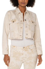 Cropped Utility Jacket Patched Pocket