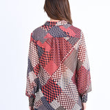 Button Up Geo Printed Blouse