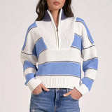 Half Zip Collared Sweater