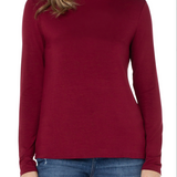 Long Sleeve Mock Neck Knit Top