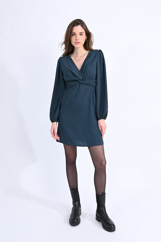 Twisted Middle Long Sleeve Dress