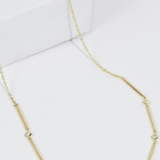 Sleek Crystal Bar Necklace