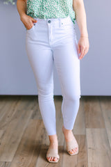 Connie High Rise Ankle Skinny W/ Raw Hem