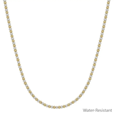 Gold and Silver 4mm Beaded Necklace