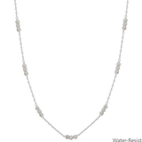Water Resistant Three Beaded and Chain Necklace