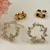 Mini CZ Wreath Earring