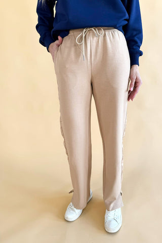 Relaxed Fit Pant with Side Satin Detail
