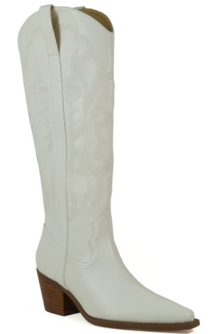 Brandy Embossed Cowboy Boots