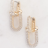 Delicate Pave Link Earrings