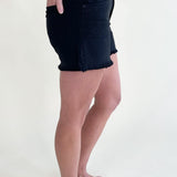 Jane High Rise Long Short Fray Hem