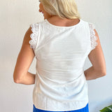 Lace Trim Detail Sleeveless Top