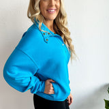 Relaxed Fit Sweatshirt with Side Pocket