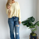 Center Seam Boat Neck Sweater