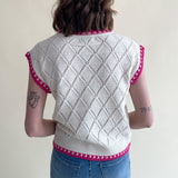 Diamond Knit Sleeveless Sweater