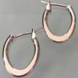 Small Round Edged Oval Hoops