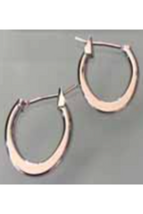 Small Round Edged Oval Hoops