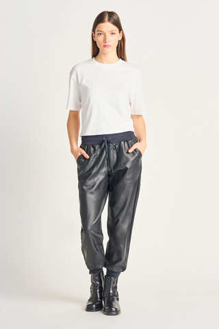 Faux Leather Jogger