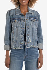 Julia Crop Jacket W/ Drop Shoulder
