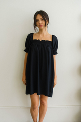 Square Neck Puff Sleeve Dress