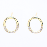 Elle Small Pave Round Studs