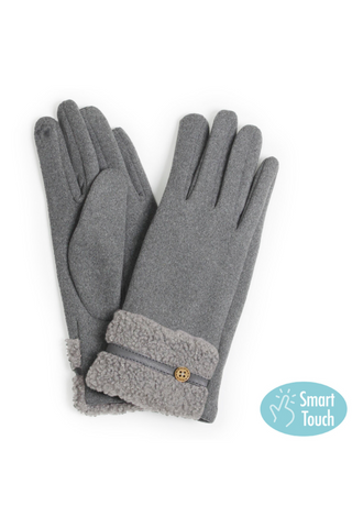 Teddy Fur Cuff Gloves