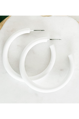 1" Rubber Coated Hoop Earrings