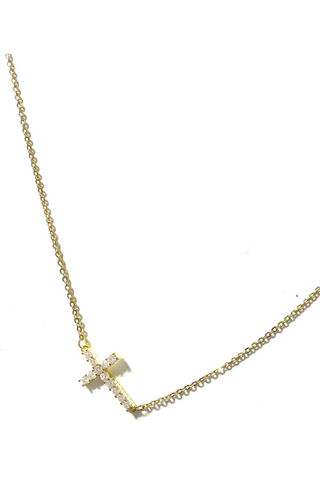 The Gift Sideways Cross Necklace