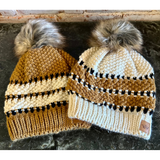 Patterned Pom Hat