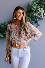 Smocked Bottom Peasant Blouse