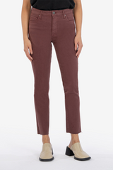 Reese High Rise Fab Ab Ankle Straight Raw Hem